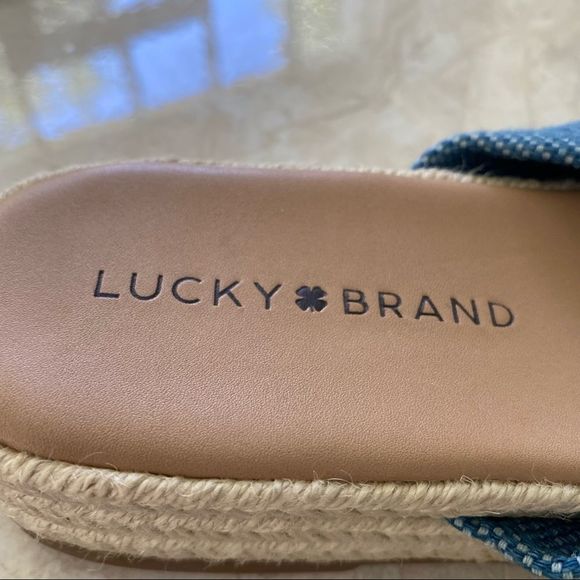 Lucky Brand Slide Sandals Espadrille Platform - Picture 5 of 6